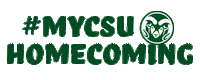 Green And Gold Homecoming Sticker by Colorado State University