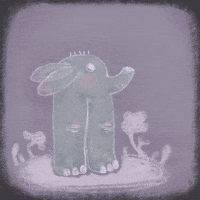 p_o_po smoke fly elephant surrealism GIF