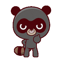 EstudioKudasai ninja raccoon mapache kudasai Sticker