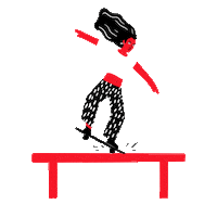 supershe girl super skate female Sticker