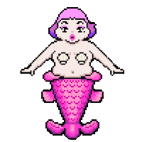 PixeLotion fish swim mermaid hh Sticker