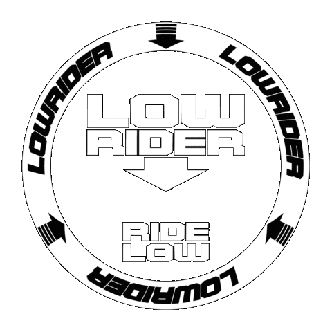 LOWRIDER_AT brand arrow circle ring Sticker