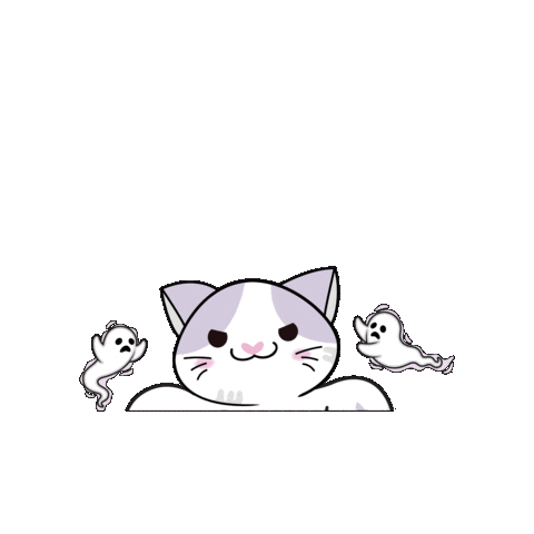 Ghost Cat Sticker by Petique, Inc.