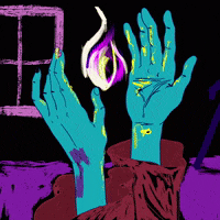 ImyGeorge fire night magic spooky GIF