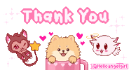 Pomeranian Thank You Sticker by helloangelgirl