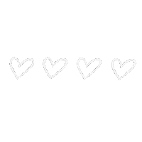 lisacreativemood hearts outline bianco cuori Sticker