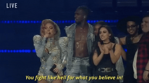 Lady Gaga You Fight Like Hell For What You Believe In GIF by AMAs