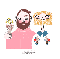 vincentmoustache art fashion illustration vintage GIF