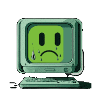 Sad Glitch Sticker