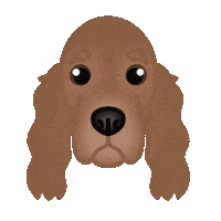 Lando The Dog Sticker by zoopeez