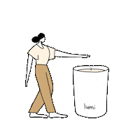 Свеча Sticker by Lumi Candle