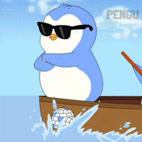 Penguin Boat GIF by Pudgy Penguins