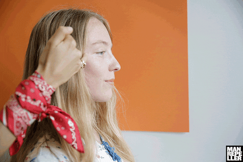 hair hand GIF by Man Repeller