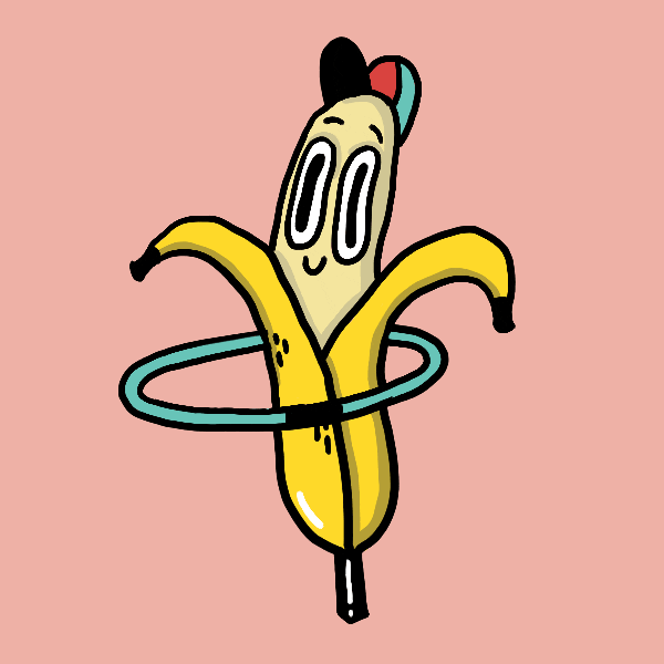 Banana Hula Hoop GIF by Sarah Matuszewski