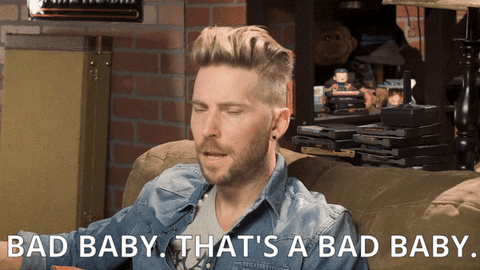 RETROREPLAY giphyupload troy baker retro replay bad baby GIF