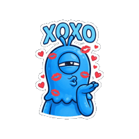 Flying Kiss Love Sticker by Momo & Tulus