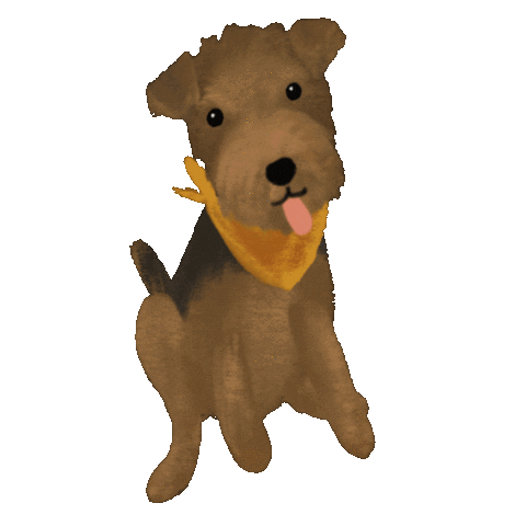 Happy Brown Dog Sticker