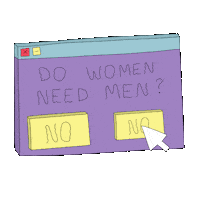 feminist no Sticker by velcro