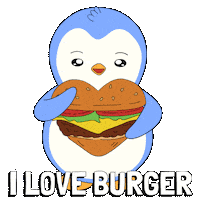 Hungry Lets Eat Sticker by Pudgy Penguins