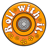 Skating Roll With It Sticker