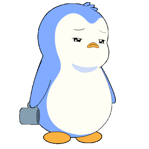 Tired Good Morning Sticker by Pudgy Penguins
