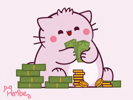 Make It Rain Cat GIF by Pembe
