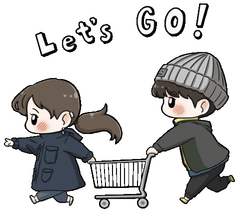 Lets Go Shopping Sticker