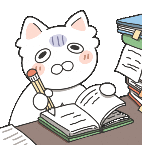 yukisfriends cat kawaii school books Sticker