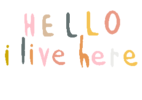 barbsiegraphy hello live house my house Sticker