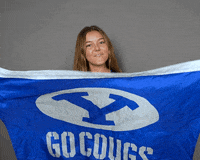 Celebration Flag GIF by BYU Cougars