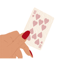 Playing Cards Pink Sticker