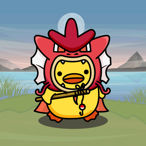 digitalducks stabby quacks cartoon duck digital ducks GIF