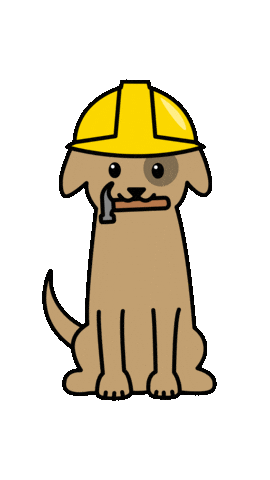 Work In Progress Dog Sticker by respekTiere e.V.