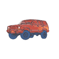 Windauer_Studio nature drive forest trees Sticker