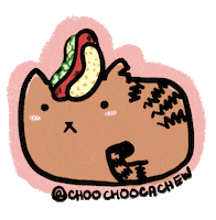 choochoocachew cat sausage 貓 street food Sticker