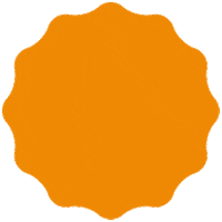 LasMedialunasDelAbuelo logo local marca naranja Sticker