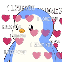 I Love You Heart Sticker by Pudgy Penguins