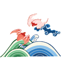 Clouds Waves Sticker by Asian Civilisations Museum