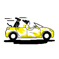 yello_de dog weekend sommer roadtrip Sticker