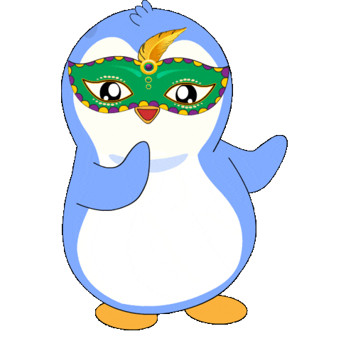 Happy Mardi Gras Sticker by Pudgy Penguins