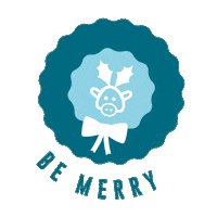 Be Merry Christmas Sticker by Publifarm