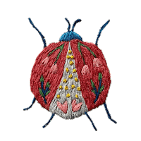 Ladybug Embroidery Sticker by bemmimosa