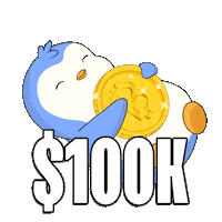 To The Moon Crypto Sticker by Pudgy Penguins