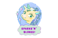 Unicorn Crown Sticker by SparksNBlings