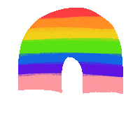 Happy Days Rainbow Sticker by Rosie Johnson Illustrates