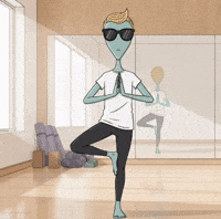 Yoga Be Still GIF by Lonely Aliens
