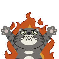Angry Cat Sticker