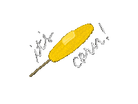 willisturingan tiktok calligraphy handwritten corn Sticker