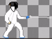 emrldx gamedev sprite fencing aseprite GIF