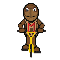 Biking Testudo Sticker by umdreslife